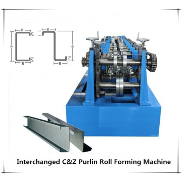 Equipamentos de aço estruturam CZ Purlin máquina